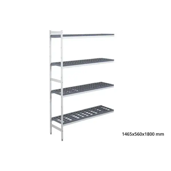 Aanbouwrek 5711 - 1465x560x1800mm - 4 niveaus Actieprijs