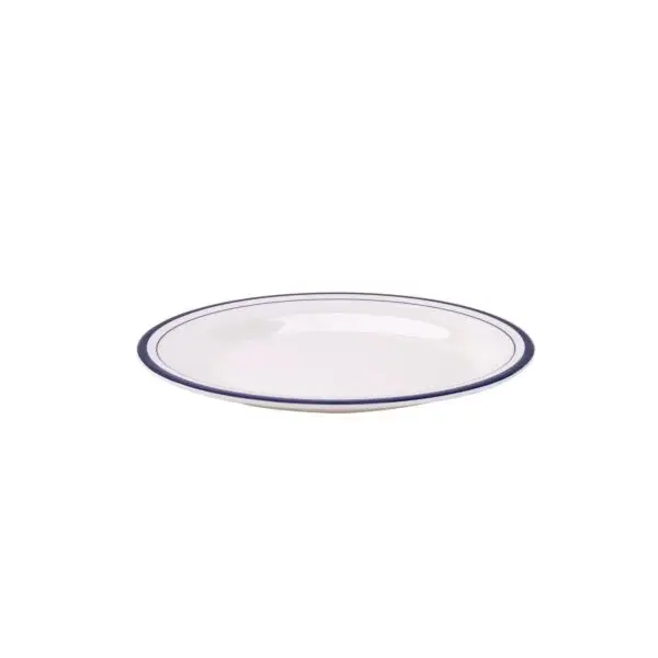 Shop Nu Mammoet bord linee 21 x 14,5 cm ovaal wit blauw