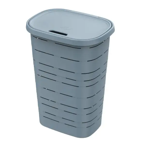 Speciale Aanbieding Wasmand met deksel signature 33 x 45 x 60 cm 55 l blauw