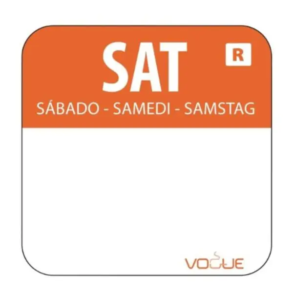Codelabel klein zaterdag vogue oranje rol 1000 stuks Op = Op