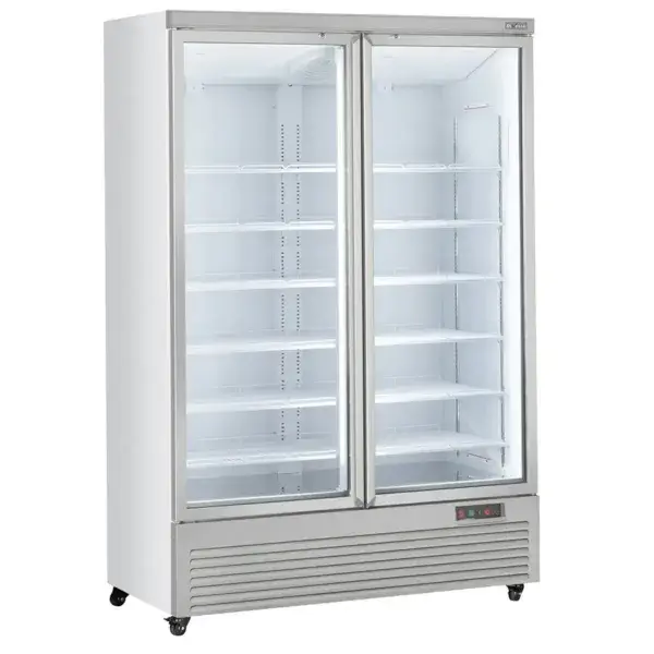 Flitsaanbieding Diamond verticale koelkastvitrine VP99-2W-2EME 1085L wit 2 deuren +1°C tot +10°C