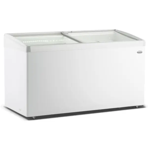 Hoge Kwaliteit Combisteel vrieskist met glasdeksel Lotte-456 456 liter wit, koel- en vriesfunctie