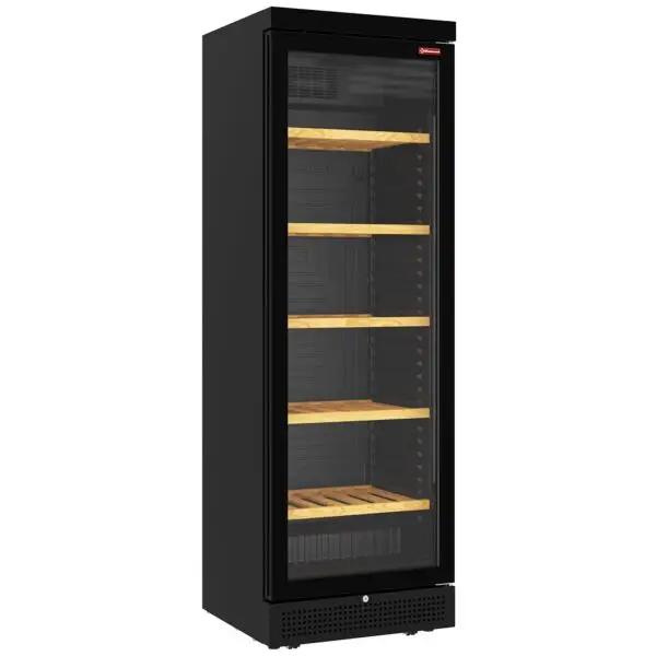 Diamond geventileerde wijnkast vitrine CVS38-BV-2EME 382 l 600x618x1863 mm zwart Must-Have