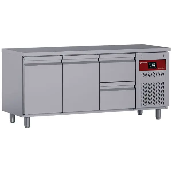 Hoge Kwaliteit Diamond koeltafel DT178/P9H_1XCA1/2P9H gekoeld 3-deurs koel- en vrieswerkbank