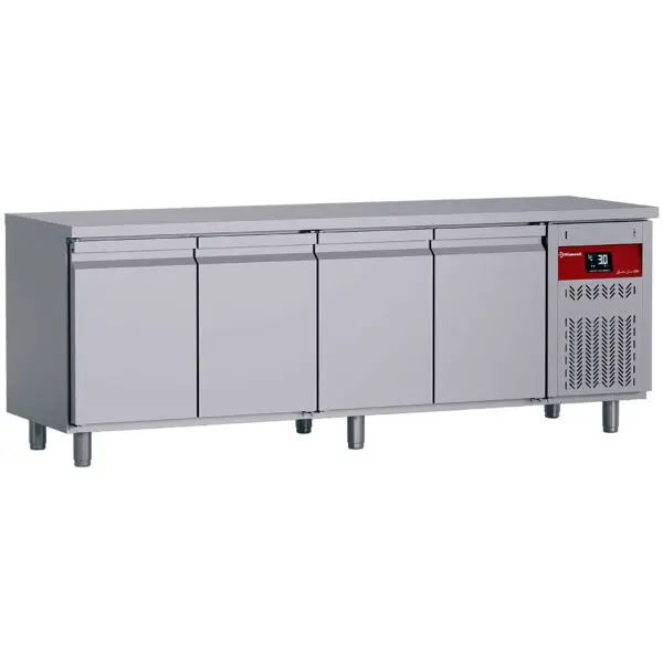 Speciale Aanbieding Diamond geventileerde koelwerkbank 4 deuren GN 1/1 550 liter RVS AISI 304