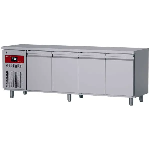 Veilige Betaling Diamond Geventileerde koeltafel DT224/P9H-G 4 deuren GN 1/1 550L linksgekoelde koelgroep