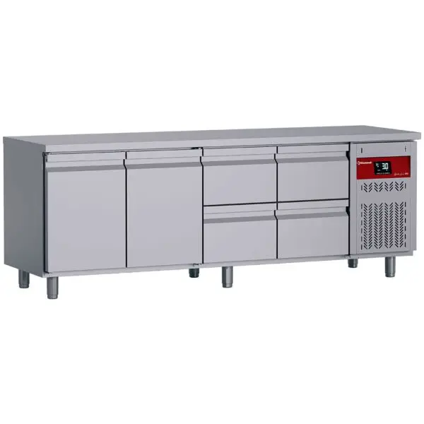 Diamond Koeltafel DT224 Serie met 4 deuren Gekoeld werkbank Seizoensaanbieding