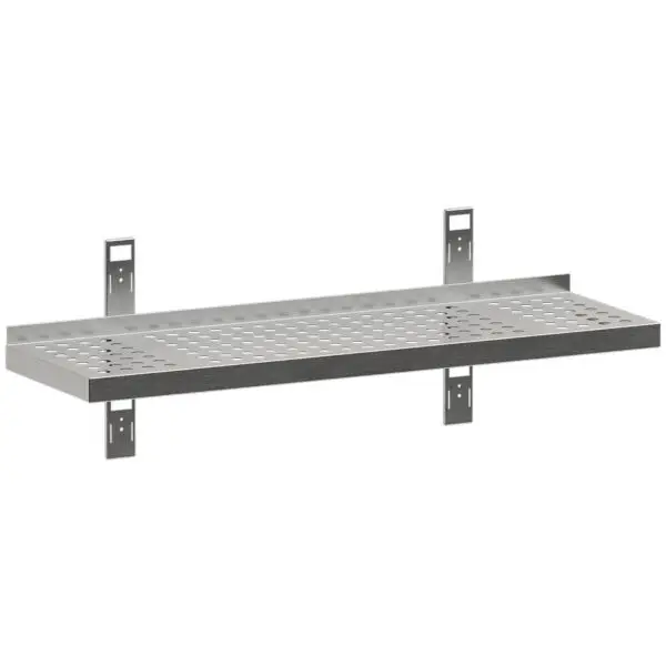 Lage Prijs Diamond geperforeerd wandrek GN 1/1 1000x300 mm roestvrij staal AISI 430 met verstelbare consoles