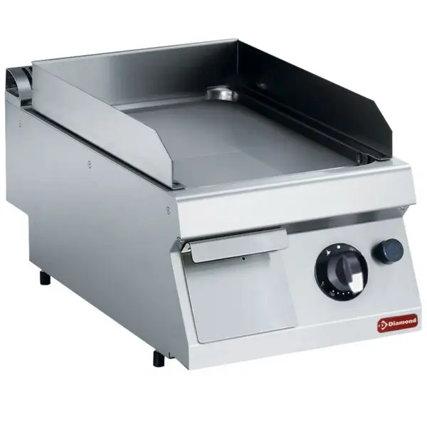 Diamond Hard verchroomde gas kookplaat 400x700 mm 6020 kcal/h vlak Beperkte Voorraad