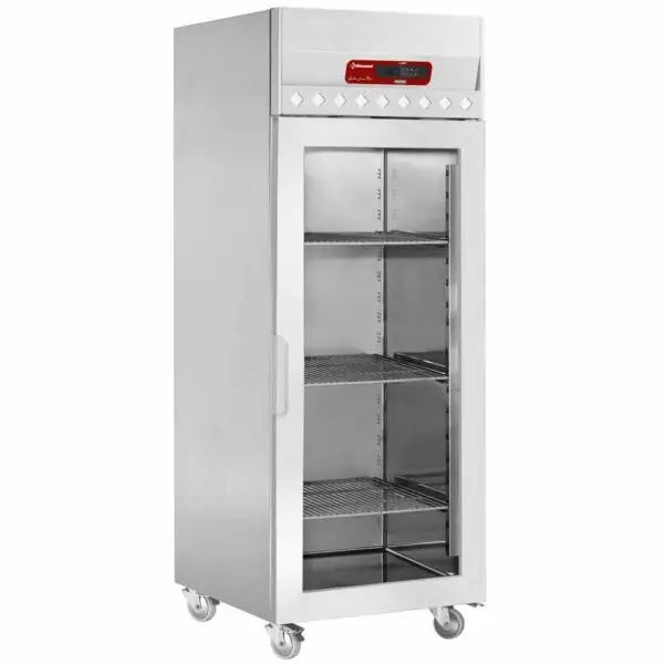 Diamond geventileerde vrieskast IE70G/R2-EXPO 700 liter GN 2/1 glazen deur op wielen -15° tot -22° Actieprijs