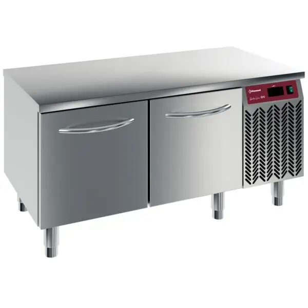 Aanbieding Diamond gekoeld onderstel DIN65-R212G-9G-2EME 2 laden GN 1/2+1/3 1200x600x570-610 mm -2°+8°