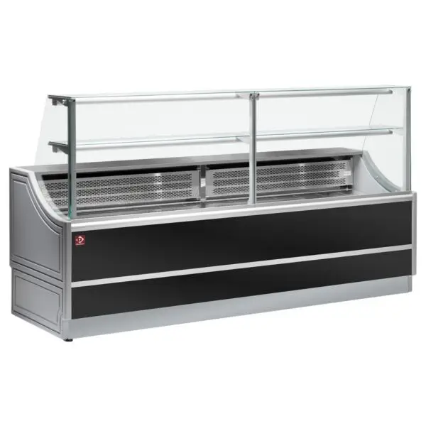 Lage Prijs Diamond gekoelde uitstaltoonbank Expo 500 rechte ruiten 2000x810x1350 mm +4°/+6° met reserve