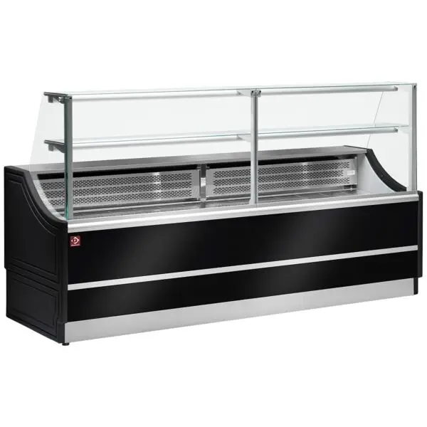 Diamond gekoelde uitstaltoonbank OL Orléans 2500x810x1350 mm rechte ruiten 90° neutraal uitvoering Koop Vandaag