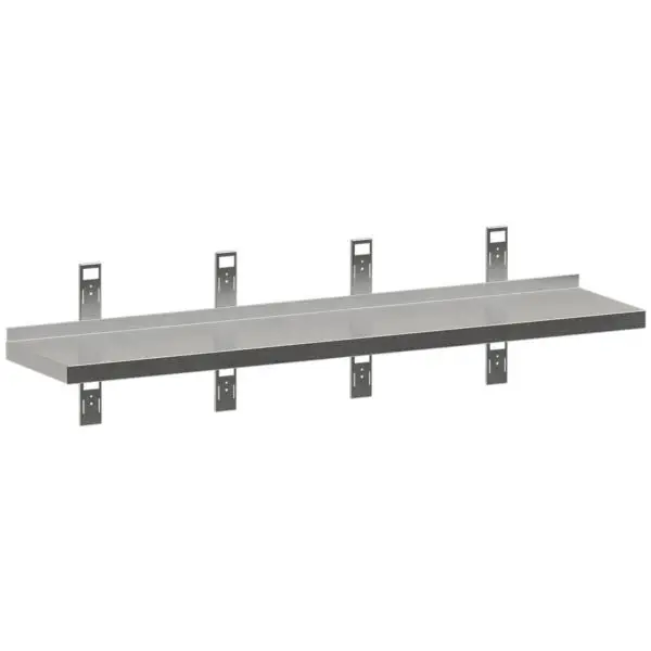 Diamond Wandrek RVS AISI 430 1800x300x40 mm met 4 steunen en 4 wandrails Rechtstreeks Van De Fabrikant