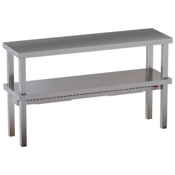 Direct Verzonden Diamond warmhoud chefrek 2 niveaus RVS AISI 430 2000x300x700 mm 0,8 kW elektrisch