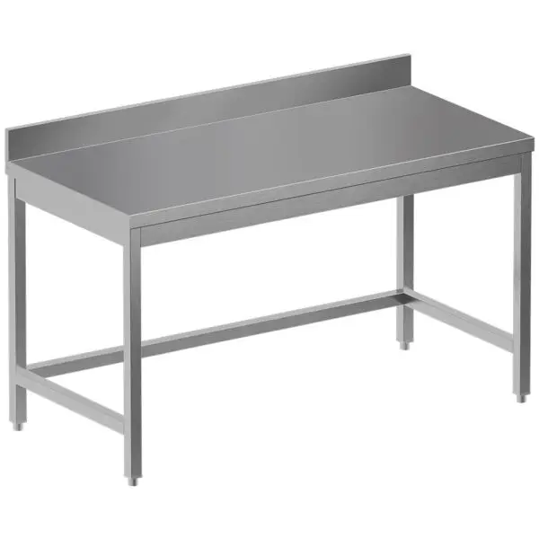 Voordeelprijs Diamond werktafel TL1460D-SS6 1400x600x850/880mm rvs AISI 304 geluidsgeïsoleerd met achterrand horeca