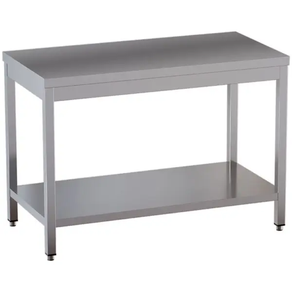Diamond werktafel met onderblad TL1471-ST3 1400x700x850/880 mm RVS AISI 304/430 horeca Speciale Aanbieding
