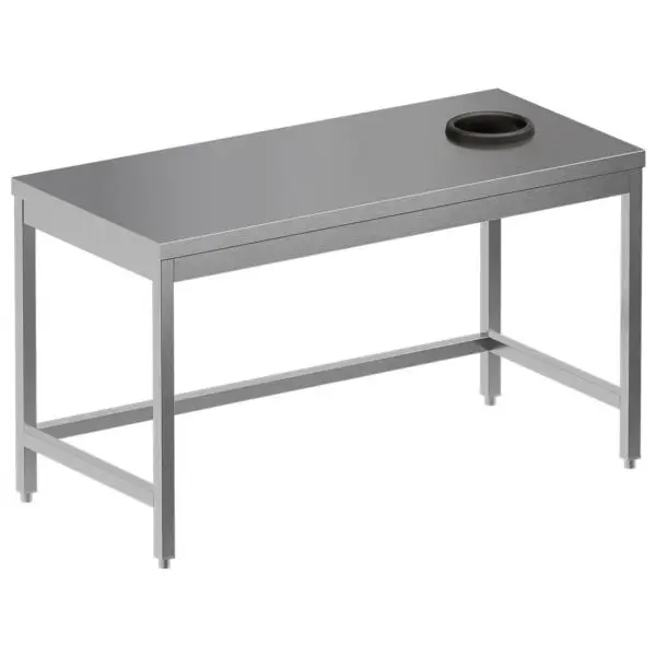 Diamond afdruimtafel met afvalgat TS1670-ST5 1600x700x850/880 mm RVS AISI 304/430 voor professionele horeca Rechtstreeks Van De Fabrikant