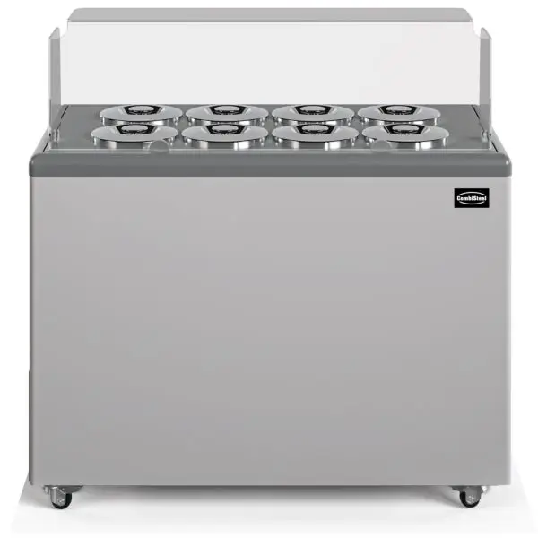 Combisteel Schepijsvitrine Zanzibar 8 1214x674x935 mm 360 L wit staand model -10/-20 °C mobiel Voordeelprijs