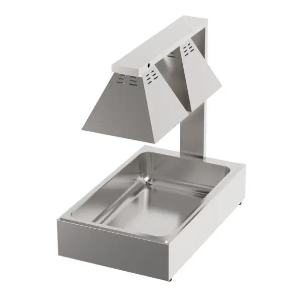 Actieprijs Combisteel warmhoudlamp tafelmodel GN 1/1 RVS 2 lampen 343x559x569 mm 0,5 kW voor horeca