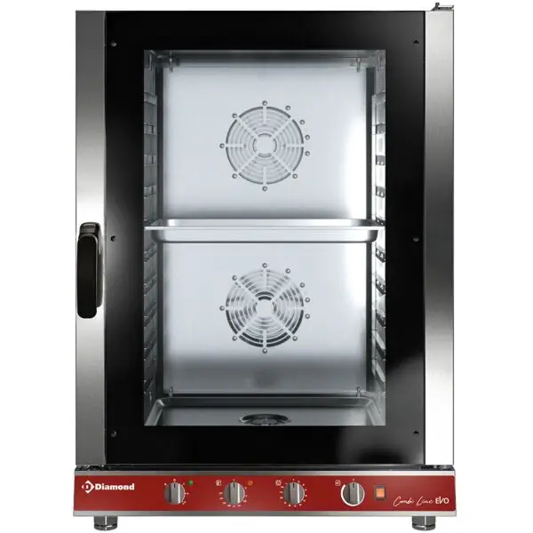 Laatste Kans Diamond elektrische stoom- en convectieoven 10x GN 1/1 mechanisch 14 kW 400V horeca