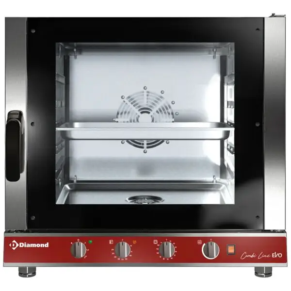 Seizoensaanbieding Diamond Elektrische stoom- en convectieoven 5x GN 1/1 mechanisch 7 kW 400V RVS