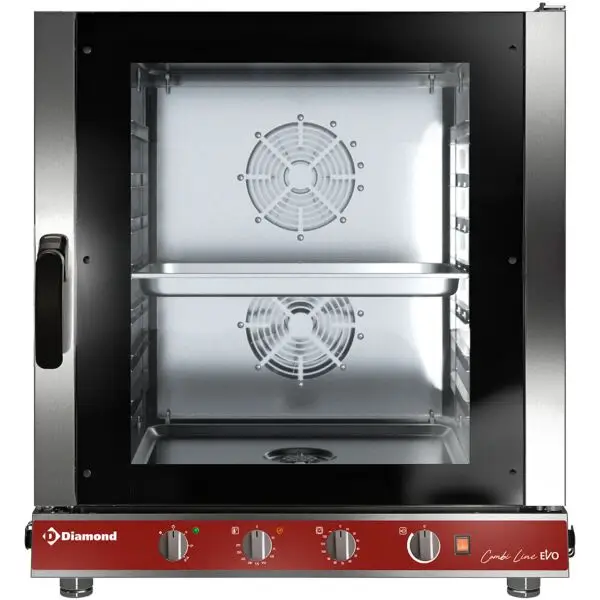 Diamond elektrische stoom- en convectieoven 7x GN 1/1 mechanisch RVS 11 kW 400V Express Levering