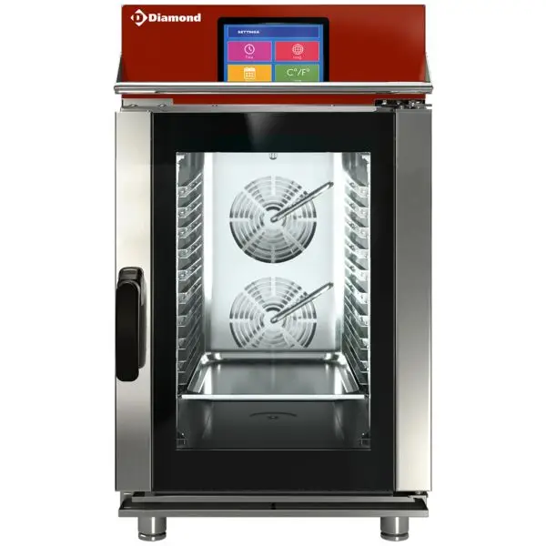 Beste Prijs Diamond elektrische stoom- en convectieoven DIFVS10-711-CTS 10x GN 1/1 Touch Screen met auto-cleaning voor professioneel horeca gebruik
