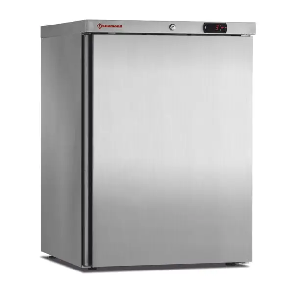 Korting Diamond geventileerde RVS koelkast 150 liter 600x600x835 mm +1° tot +8° horeca