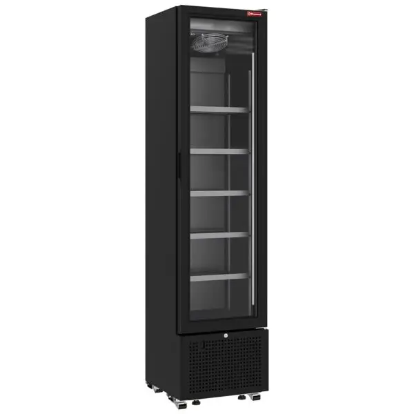 Beperkt Aanbod Diamond positieve gekoelde vitrine SSP32-SB-2EME zwart 221L 450x497x1881mm +1°/+9°C 0,1kW horeca