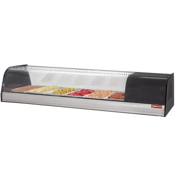 Diamond gekoeld uitstalraam TR8-B/TP-2EME 8x GN 1/3 40 mm temperatuur +2° tot +8° Laatste Versie