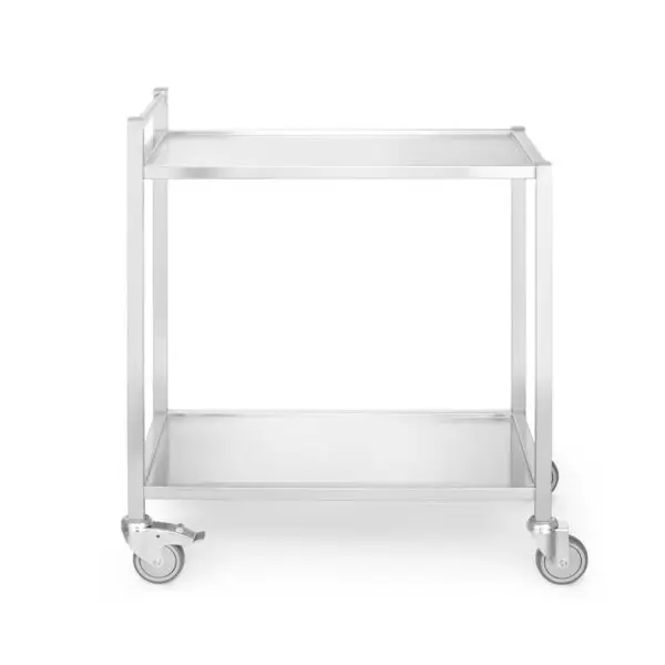 Hendi gelaste serveerwagen Profi Line 865x565x950 mm RVS met verhoogde rand en zwenkwielen Superprijs
