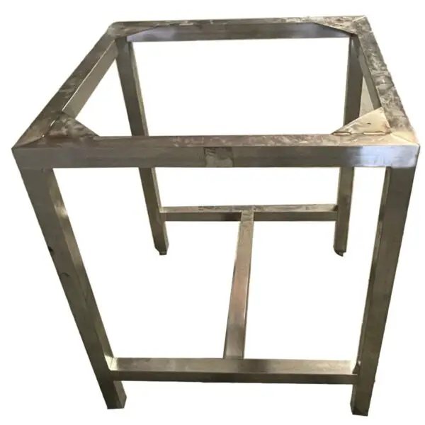 Favoriet Diamond RVS tafel met benedenplank ST67 670x670x800 mm 50 kg