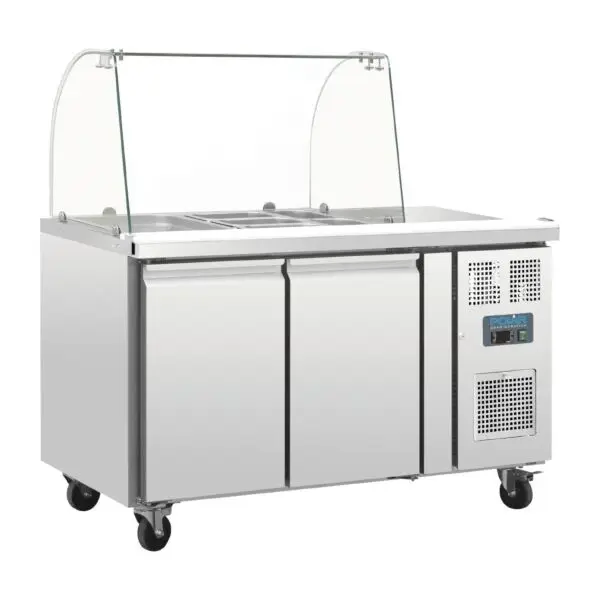 Gastronoble Polar U-Serie gekoelde saladette 2-deurs RVS 136x70x136 cm GN 1/1 230V Nu Kopen