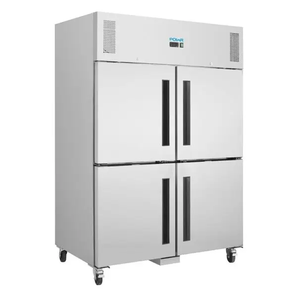 Gastronoble Polar G-Serie Opstaande Dubbele Deur Vriezer 1200L RVS 201x134x80cm -20°C tot -10°C GN 2/1 Nieuw