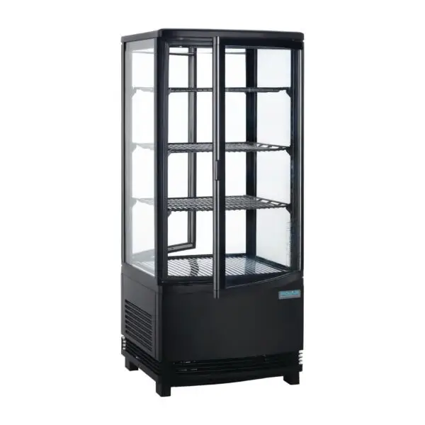 Gastronoble Polar C-Series Koelkast Gebogen Deur 86L Zwart 180W 220-240V Finale Uitverkoop