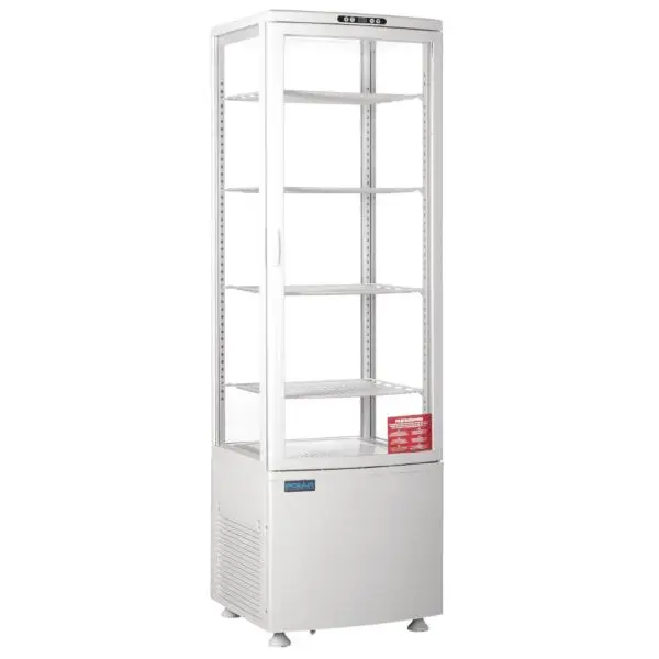 Seizoensaanbieding Gastronoble Polar C-Serie Koelkast met Gebogen Glasdeur 235L Wit 375W