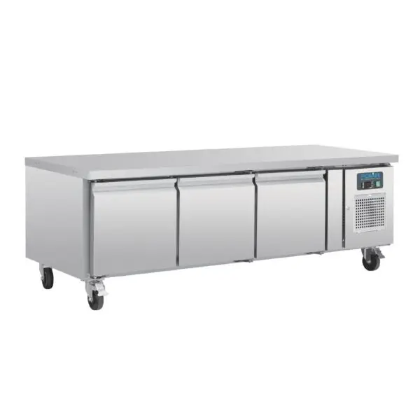 Speciale Aanbieding Gastronoble koelwerkbank Polar GN laag model 3-deurs RVS 179,5x70x63 cm 317L
