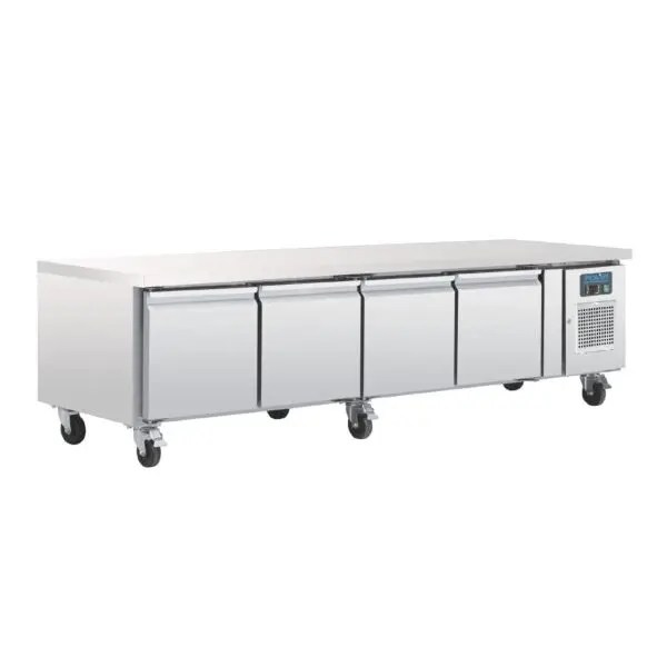 Meest Verkocht Gastronoble koelwerkbank Polar GN laag model 4-deurs RVS 223x70x63cm 420L