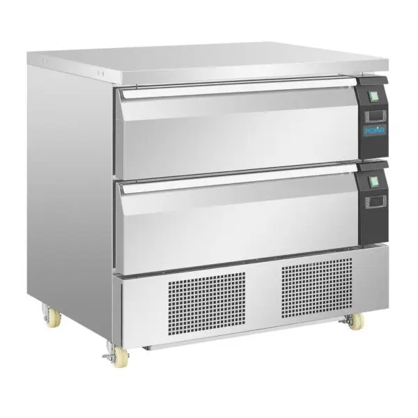 Gastronoble Polar U-Serie Koel-Vrieswerkbank Compact 2 Lades 4x GN 1/1 RVS 87x90,5x70cm 230V Korting