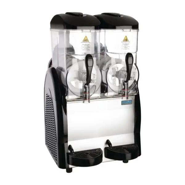 Polar G-Serie Slush Ijsmachine 2x12L RVS kunststof 740W 230V zwart horeca Direct Beschikbaar