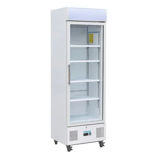 Gastronoble displaykoeling Polar G-Serie 336L wit met glazen deur en dubbel glas Koop Vandaag