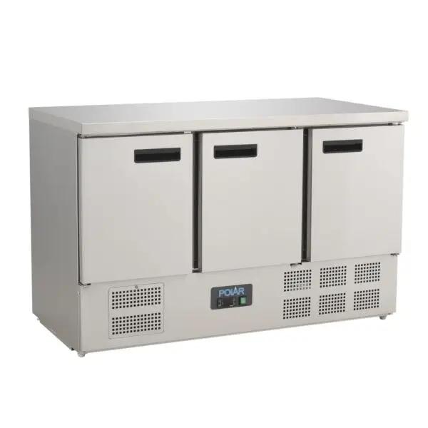 Gastronoble Polar G-Serie 3-Deurs Koelwerkbank 368L RVS werkblad GN 1/1 Nu Kopen