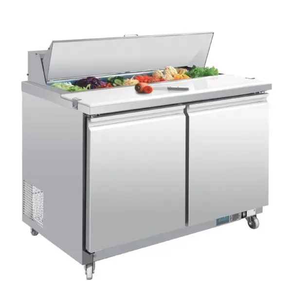 Voordeelprijs Gastronoble Polar U-Serie 2-Deurs Gekoelde Saladette 405L RVS 122,5x76x109,7cm 300W R290