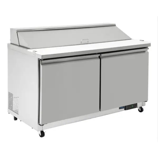 Gastronoble gekoelde saladette Polar U-Serie 2-deurs RVS 527L GN 1/6 450W Lage Kosten