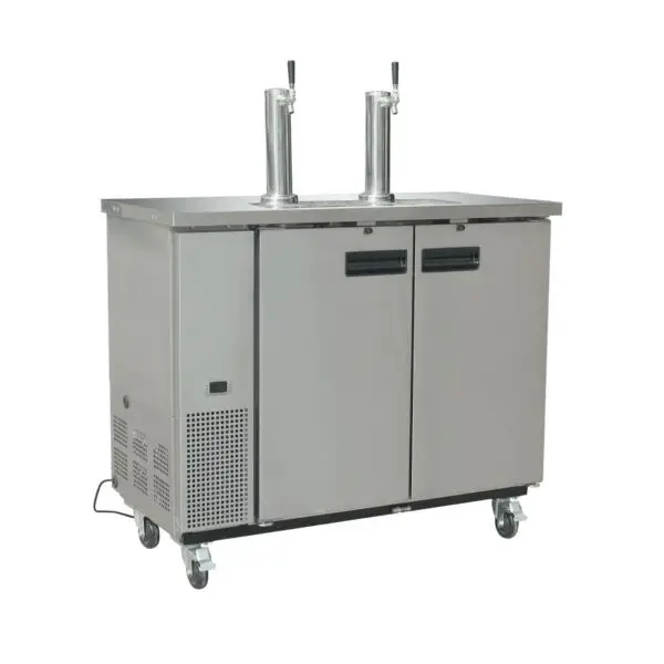 Polar G-Series Dubbel Fust Bierdispenser 143,8cm Roestvrijstaal 2x 50L Horeca Superprijs