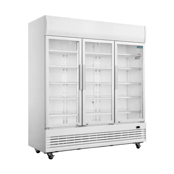 Goedkoop Gastronoble Polar G-Serie driedeurs displaykoeling 1300L wit 203,6x156x73cm R290