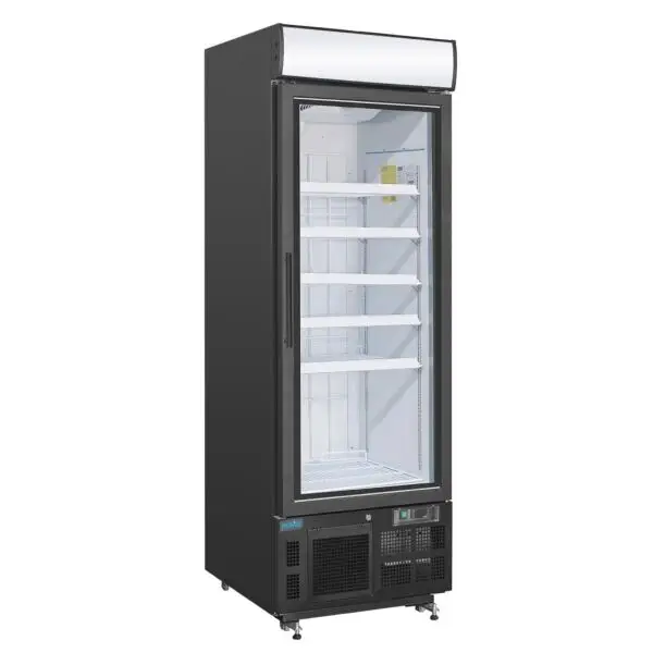 Gastronoble Polar G-Series rechtopstaande display vriezer 412L zwart 199x68x74,5cm 1kW R290 Gratis Retour
