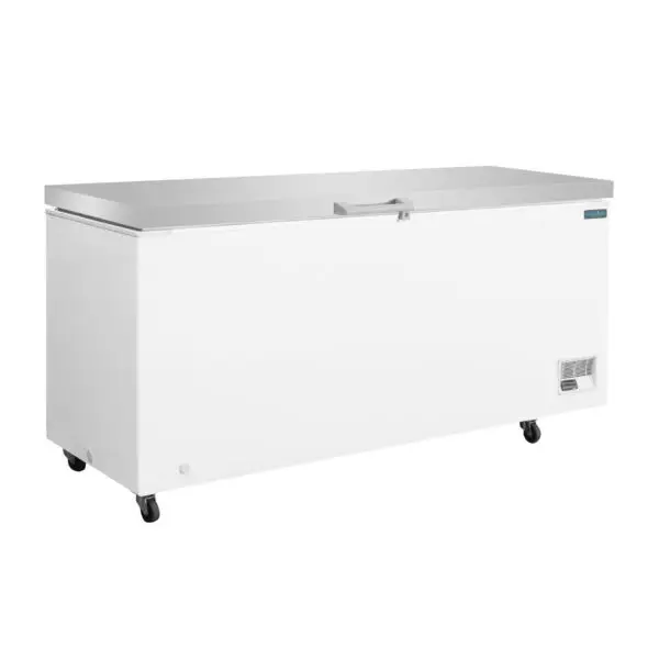 Polar G-Series kistvriezer 581L roestvrijstalen deksel wit 97x204x73cm 190W professioneel gebruik Gecertificeerd