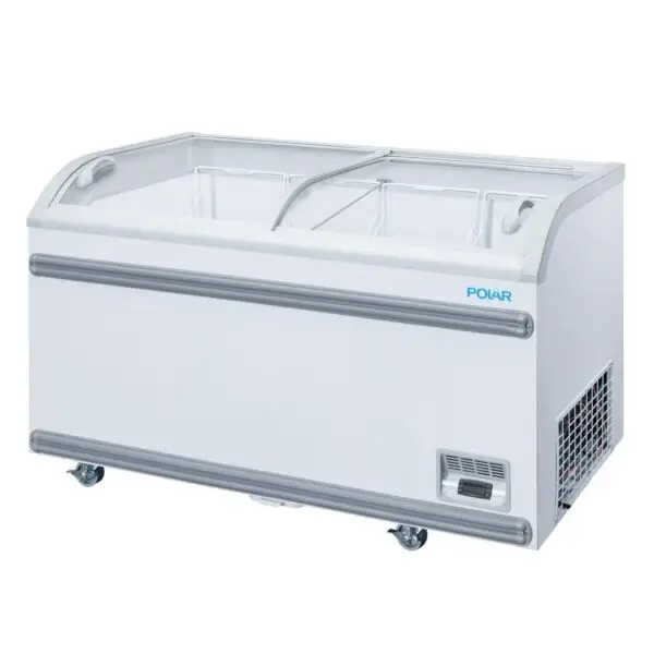 Must-Have Gastronoble Polar G-Serie Display Vriezer 500L wit gelakt staal 78x142x76 cm - stekker 220-240V